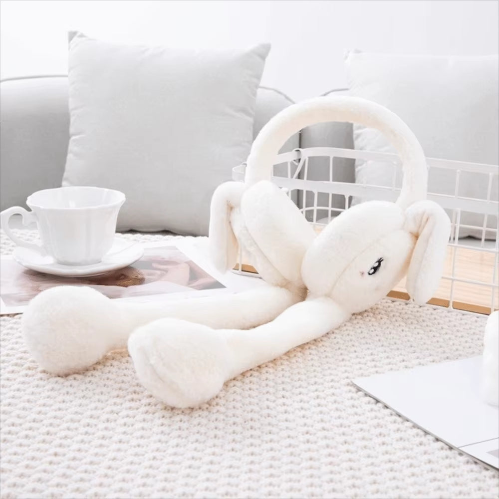 Soft Rabbit Plush Earmuffs Cartoon Solid Color Ear Cover Cold Proof Thicken Winter Earmuffs Outdoor