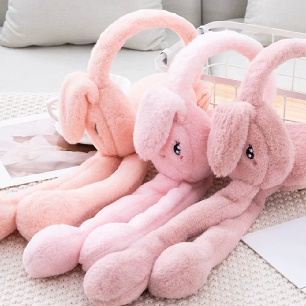 Soft Rabbit Plush Earmuffs Cartoon Solid Color Ear Cover Cold Proof Thicken Winter Earmuffs Outdoor