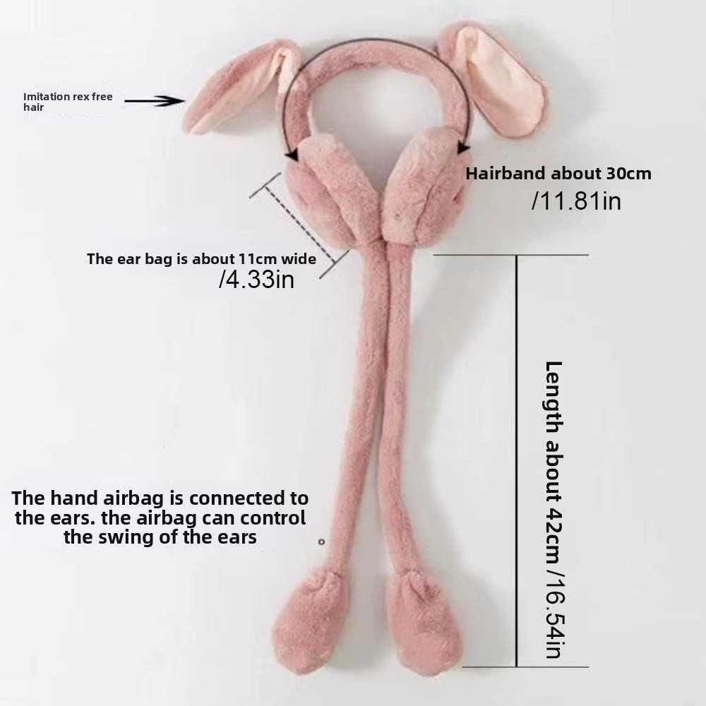 Soft Rabbit Plush Earmuffs Cartoon Solid Color Ear Cover Cold Proof Thicken Winter Earmuffs Outdoor